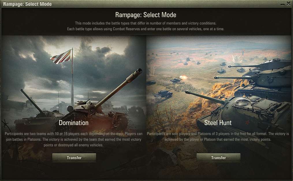 world of tanks game modes